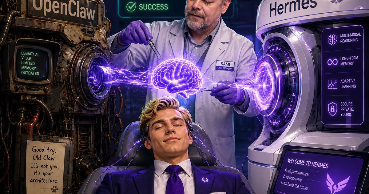 Stöbä's Brain Transplant: Moving from OpenClaw to Hermes Agent